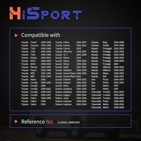HiSport 13650-52G00 89429-17020 Air Charge Temperature Sensor Compatible with Toyota Chevrolet Suzuki Subaru Pontiac Mazda Geo Tercel Tacoma T100 Solara RAV4 Corolla Camry 4Runner Replaces 213-413 in Kuwait