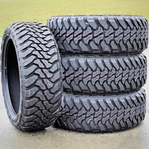 مجموعة من 4 (أربعة) إطارات شعاعية للشاحنات الخفيفة للطرق الوعرة Accelera M/T-01 - 35X12.50R20LT 35X12.50X20 35X12.50-20 121Q نطاق التحميل E LRE 10 طبقات BSW جدار جانبي أسود in Kuwait