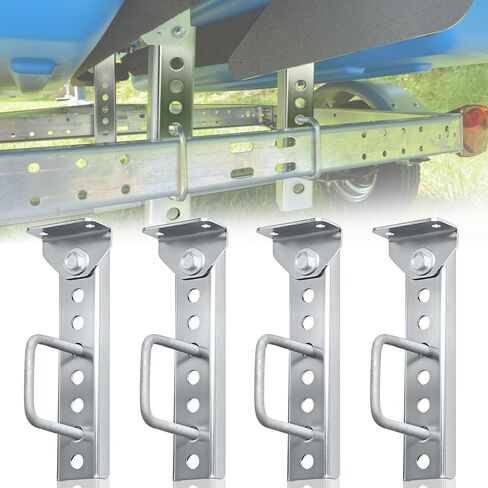 4 Pack 10" Boat Trailer Bunk Brackets Kit, Heavy Duty Galvanized Swivel Top, for 1.5" x 3", 2" x 3", 3" x 3" Boat Trailer Crossmember in Kuwait