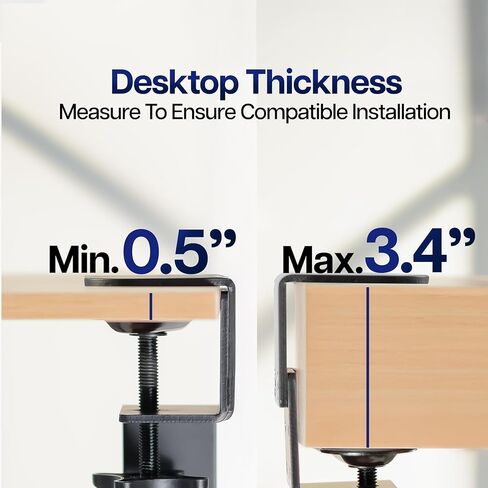VIVO Large Height and Width Adjustable Under Desk Keyboard Tray, C-clamp Mount System, 22.5" to 30" (28.5" to 36" Including Clamps) x 11 inch Slide-Out Platform for Typing, Black, Mount-KBST1 in Kuwait
