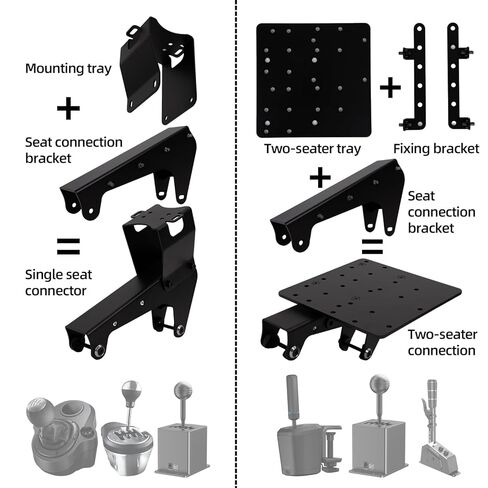 Banpingo Gearshift & Handbrake Holder – Compatible with Trophy-Style,Trophy - Logitech G, and Other Sim Racing Seats in Kuwait