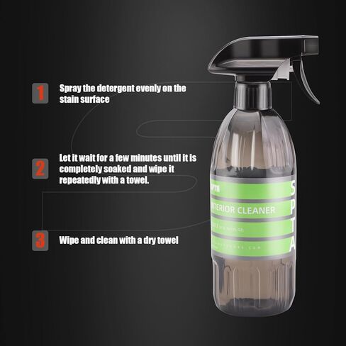 منظف ​​داخلي، SPTA 16oz 500ml منتجات تفصيلية احترافية، منظف داخلي، آمن على الجلود والفينيل والبلاستيك والمزيد، يزيل الأوساخ والشحوم والزيوت، بدون بقايا، رائحة منعشة، لا حاجة للتخفيف -CL013 in Kuwait
