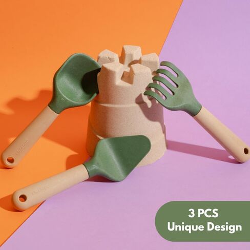 ChildGen Gardening Tools Set, Mini Tools for Shaping Play Sand & Sensory Play, Creative Outdoor & Indoor Fun for Kids, Bioplastic Toy from Olive Pits in Kuwait