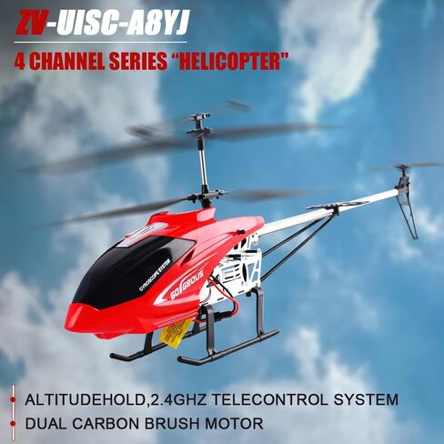 Large 75CM RC Helicopter Beginner Kids Toy 3.5CH Alloy LED Lights Remote Control Helicopter for Boys 8-12 Electric Remote Control Aircraft Airplane for Children Adults Gifts(2 Batteries in Kuwait
