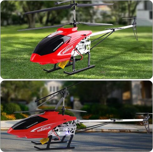 Large 75CM RC Helicopter Beginner Kids Toy 3.5CH Alloy LED Lights Remote Control Helicopter for Boys 8-12 Electric Remote Control Aircraft Airplane for Children Adults Gifts(2 Batteries in Kuwait