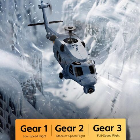 L2 Military RC Helicopter with 8K Camera & Built-in Screen Remote,Maintain Altitude Brushless Motor,with Optical Flow Hover,3-Speed,Hand Controlled Gesture RC Aircraft for Adults(Three Batteries) in Kuwait