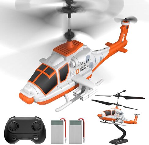 Arctic Rescue RC Helicopter for Kids, Easy to Fly Remote Control Helicopter with Altitude Hold, 3 Speed Modes, One Key Take Off/Landing, 2 Batteries Included, Gift for Boys Girls Ages 6–12 in Kuwait