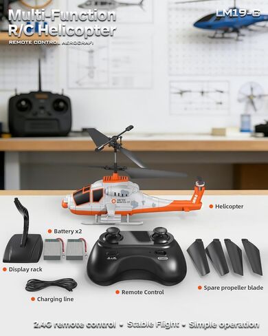 Arctic Rescue RC Helicopter for Kids, Easy to Fly Remote Control Helicopter with Altitude Hold, 3 Speed Modes, One Key Take Off/Landing, 2 Batteries Included, Gift for Boys Girls Ages 6–12 in Kuwait