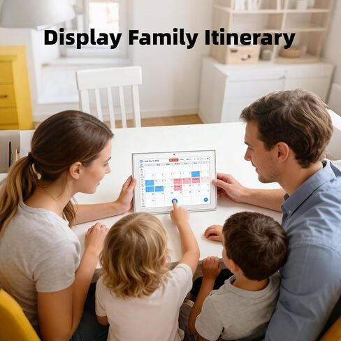 12.3 Inch Digital Calendar, 1920x1280 IPS Digital Picture Frame, 32GB Touch Screen Wall & Desk Digital Planner for Schedule, Photo Display, Meals, Chore Chart & Tasks in Kuwait