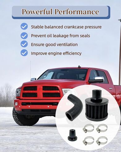 T487-D13637 Crankcase Filter Kit Fit for Dodge 2500 3500 6.7L 2007.5-2018 for Cummins 6.7L Kit with Hose Bracket and Clamps in Kuwait