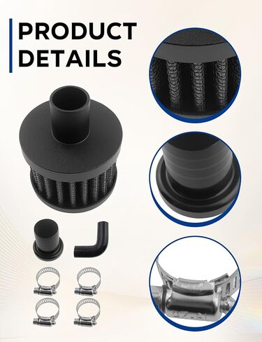 T487-D13637 Crankcase Filter Element with Hose Bracket and Clamps Fit for Dodge 2500/3500 6.7L 2007-2018, Fit for Cummins 6.7L Kit in Kuwait
