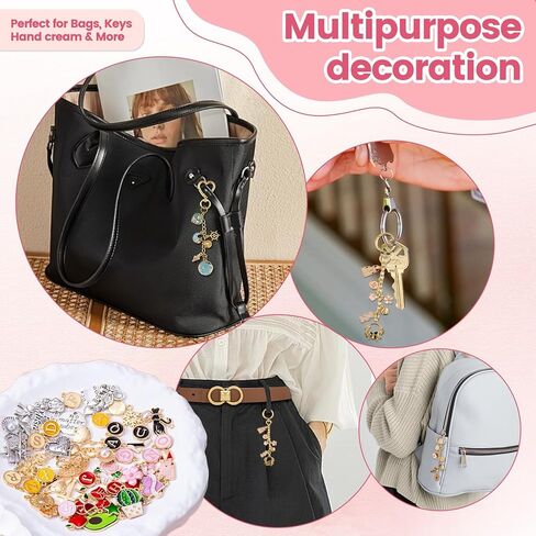 432Pcs Charms Lip Gloss Keychain Making Kit, DIY Craft Supplies with 25 Keychains Clips 25 Extender Chain 175 Charm Jewelry Plier, DIY Keychains Kit, for Keychain Making Supplies DIY Crafts (432Pcs) in Kuwait