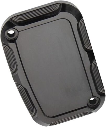 Front Rear Brake Reservoir Master Cylinder Cover, Motorcycle Brake Master Clutch Cylinder Covers, 2008-2017 Compatible with Harley FLH FLHX FLHX Road King Black in Kuwait