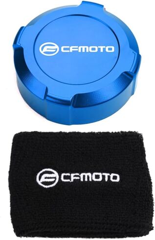 يناسب CFMOTO 450SS 450NK 450 SS NK cf Moto 450ss 2023-2026 2024 2025 ملحقات الدراجات النارية CNC الألومنيوم الجبهة الفرامل السائل خزان غطاء غطاء خزان جورب (أحمر) in Kuwait