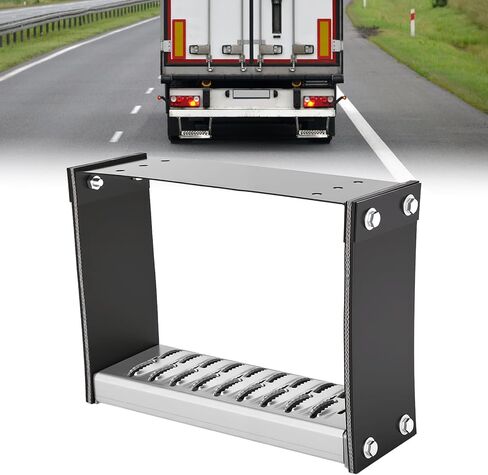 tonchean Universal Flexible Rubber Truck Step,11.4"x14.8"Rubber Steps for Trucks,Hot-Dipped Galvanized Steel Cable Steps,Truck Accessories for Trucks Trailer Car Hauler Flatbed in Kuwait