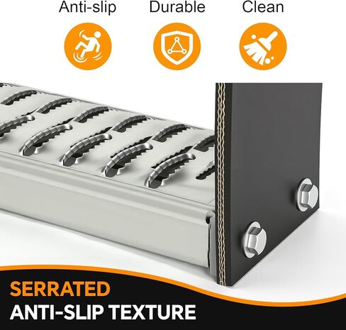 tonchean Universal Flexible Rubber Truck Step,11.4"x14.8"Rubber Steps for Trucks,Hot-Dipped Galvanized Steel Cable Steps,Truck Accessories for Trucks Trailer Car Hauler Flatbed in Kuwait