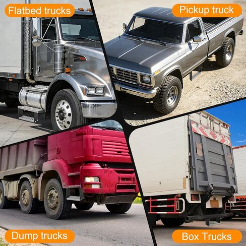 tonchean Universal Flexible Rubber Truck Step,11.4"x14.8"Rubber Steps for Trucks,Hot-Dipped Galvanized Steel Cable Steps,Truck Accessories for Trucks Trailer Car Hauler Flatbed in Kuwait
