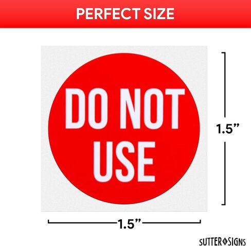 500pcs Do Not Use Sticker Roll, 1.5" Diameter Stickers for Inventory, Out of Order, Removable Adhesive, Perforated in Kuwait
