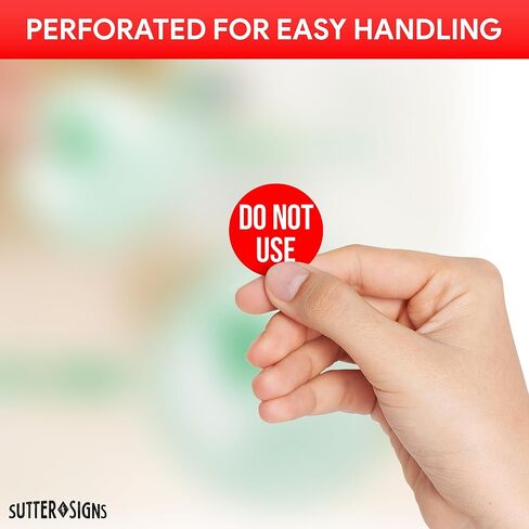 500pcs Do Not Use Sticker Roll, 1.5" Diameter Stickers for Inventory, Out of Order, Removable Adhesive, Perforated in Kuwait