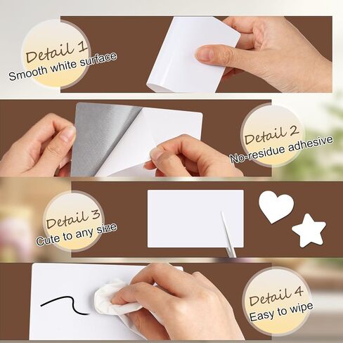 Dry Erase Labels 30 Pack 3x5Inch Reusable Whiteboard Sticky Notes Dry Erase Stickers Whiteboard Sticky Labels with Pen Tear Resistant & No Residue for Storage Bins Home Office Organization in Kuwait