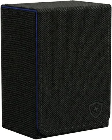 Double Decker Poker Card Case - Holds Two Sets of Poker Size Cards - Premium Dual-Deck Holder with Stylish Design and Secure Closure (Black-Red) in Kuwait