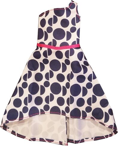 Barbie Pink Belted Blue Polk-A-Dot Dress in Kuwait