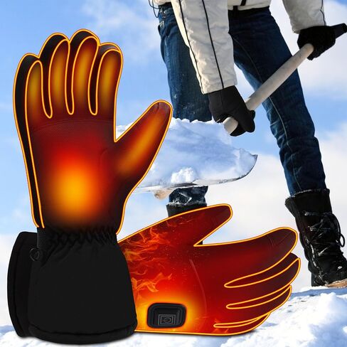 SVPRO Heated Gloves,Electric Battery Heated Gloves Waterproof Winter Hunting Gloves Heated Touchscreen Gloves for Men Women,Rechargeable Camping Hand Warmers Windproof Glove for Skiing Motorcycle in Saudi Arabia