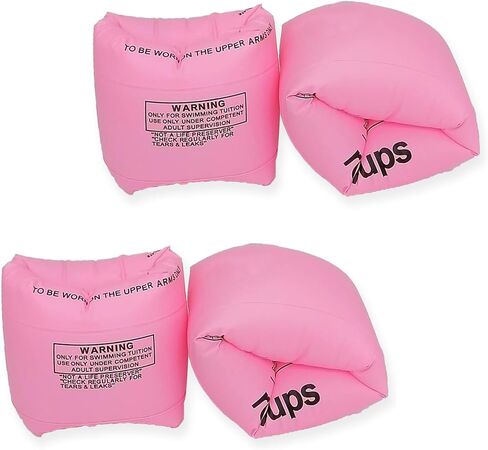 2 Pack Arm Floaties for Kids and Adults- Inflatable Floaties for Kids 6-12yrs, Blow up Water Wings for Toddlers, Swimming Arm Pool Floats for Children and Adults 30-150LBS(Pink and Pink) in Kuwait