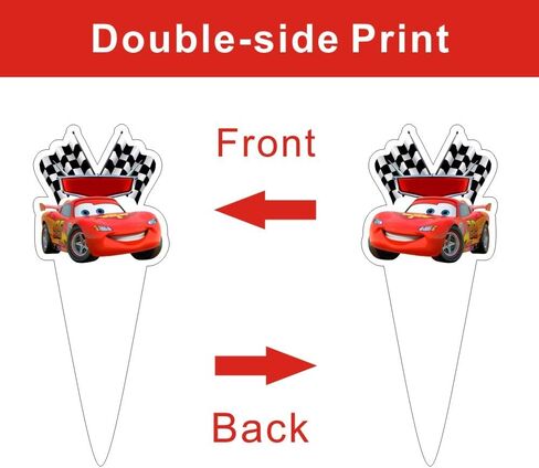 30pcs Cars Cake Decorations with 30pcs Cupcake Toppers Party Supplies for Cars Themed Birthday Decorations in Kuwait