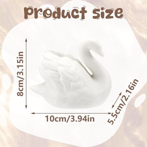 Hoteam 2 Pcs Swan Cake Topper Couple Wedding Cake Toppers Decor Vintage Elegant Ceramics Wedding Decor Novios Para Pastel for Anniversaries Engagement Party Bridal Showers Romantic Desk Decoration in Kuwait