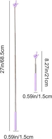 6-Pack Retractable Pointer Finger Stick, Teacher Supplies， Extendable Colorful Presentation Pointers for Whiteboard, Blackboard & Classroom Supplies (5 Colors) in Kuwait
