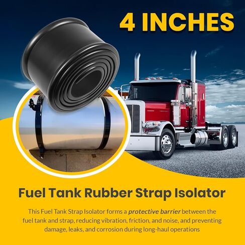 4-Inch Fuel Tank Strap Isolator, Heavy Duty Rubber Gas Tank Strap Cushion, Universal Fit for Most Semi-trailer Trucks, 6 Feet x 4 Inches Seal in Kuwait