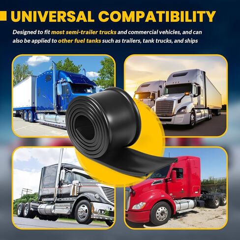 4-Inch Fuel Tank Strap Isolator, Heavy Duty Rubber Gas Tank Strap Cushion, Universal Fit for Most Semi-trailer Trucks, 6 Feet x 4 Inches Seal in Kuwait