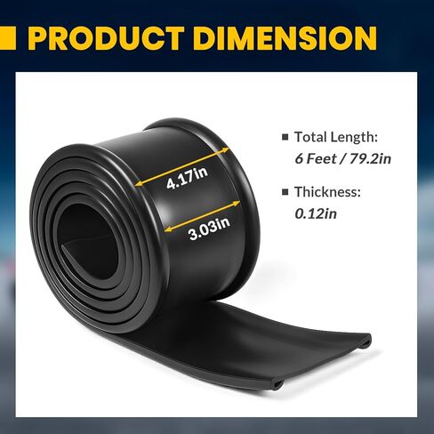 4-Inch Fuel Tank Strap Isolator, Heavy Duty Rubber Gas Tank Strap Cushion, Universal Fit for Most Semi-trailer Trucks, 6 Feet x 4 Inches Seal in Kuwait