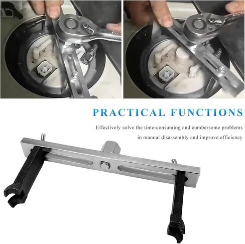 Fuel Pump Removal Tool, Adjustable Fuel Pump Lock Ring Tool Tank Lid Remove Spanner, Universal Fuels Tank Cover Wrench Lid Remover with 3/8" to 1/2" Drive, Car Accessories in Kuwait