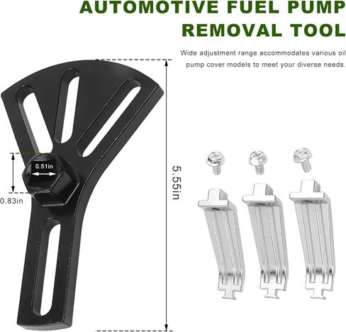 Car Fuel Pump Removal Tool, Adjustable Fuel Tank Lock Ring Remover/Installer Range from 4.5" to 7.3", Auto Fuel Tank Lid Collar Ring Spanner with 1/2" Ratchet Drive & 3 Arms in Kuwait