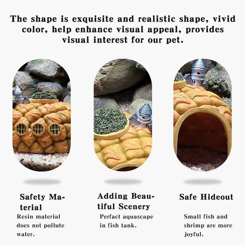 Tfwadmx Aquarium Decorations Resin Pineapple Fish Tank House Hermit Crab Hideout Cave Shelter Decor Underwater Landscape Hut Aquarium Ornament for Shrimps Breeding Hiding in Saudi Arabia