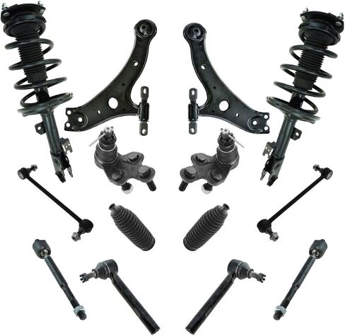14pc Steering Suspension Kit Control Arm Tie Rods Strut & Spring Assemblies for Lexus for Toyota for Highlander 2004-2007 in Kuwait