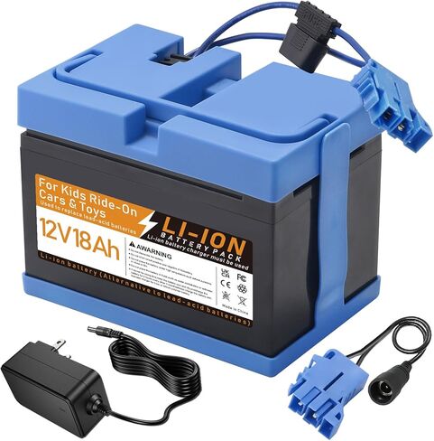 Power Wheel Battery for Peg Perego for John-Deere Gator XUV for Polaris for Taurus Utility Truck for Polaris RZR 900 for Slingshot for Gaucho Rock'in Kids Ride On UTV Toys TB4 (12V 18Ah (Li-ion)) in Saudi Arabia