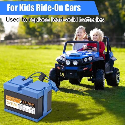 Power Wheel Battery for Peg Perego for John-Deere Gator XUV for Polaris for Taurus Utility Truck for Polaris RZR 900 for Slingshot for Gaucho Rock'in Kids Ride On UTV Toys TB4 (12V 18Ah (Li-ion)) in Saudi Arabia
