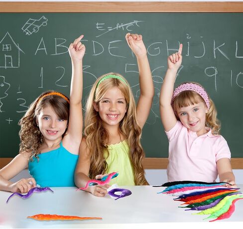60 قطعة من الديدان الغامضة الملتوية السحرية على سلسلة 12 لونًا لهدايا الحفلات in Kuwait