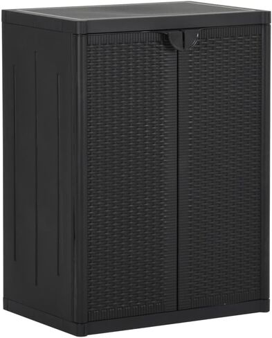 Gartenschrank Schwarz 65x45x88 cm PP Rattan-Optik in Kuwait