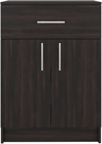 Pantry Cabinet 33" H with Top Drawer, Double Doors and Interior Shelves, Dark Walnut in Kuwait