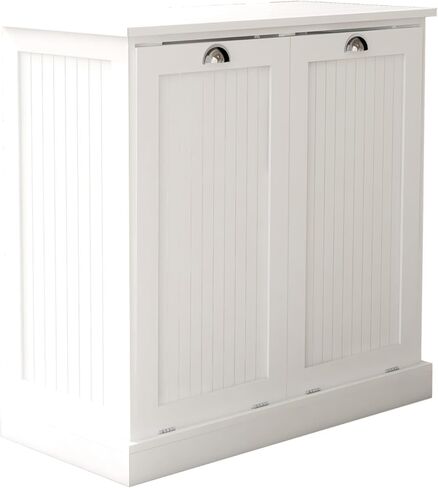 Two-Compartment Tilt-Out Laundry Sorter Cabinet-White in Kuwait