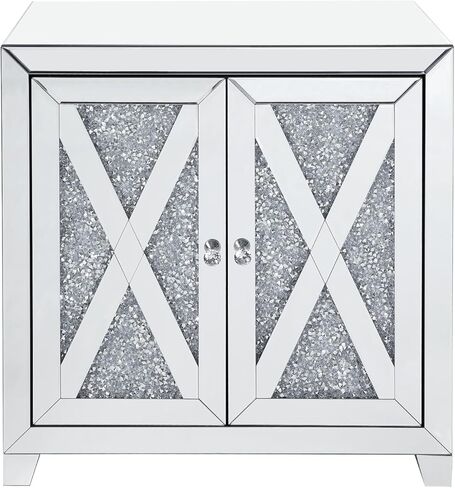 Mirrored & Faux Diamonds Console Cabinet in Kuwait