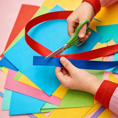 5.5" Kids Small Scissors Set,Blunt Tip Craft Paper Scissors Bulk, Stainless Steel Safety Blades for Classroom School Home,6 Packs in Kuwait
