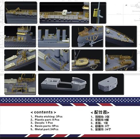 FLYHAWK Flyhawk Model FH1106S 1/700 Wicks Class Destroyer USS Ward DD-139 1941 Deluxe Edition Etched Part in Kuwait