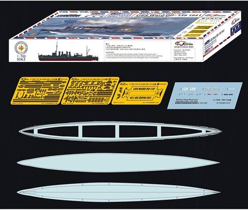 FLYHAWK Flyhawk Model FH1106S 1/700 Wicks Class Destroyer USS Ward DD-139 1941 Deluxe Edition Etched Part in Kuwait