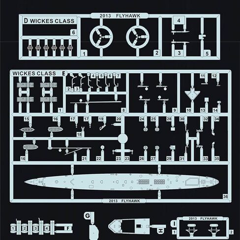 FLYHAWK Flyhawk Model FH1106S 1/700 Wicks Class Destroyer USS Ward DD-139 1941 Deluxe Edition Etched Part in Kuwait