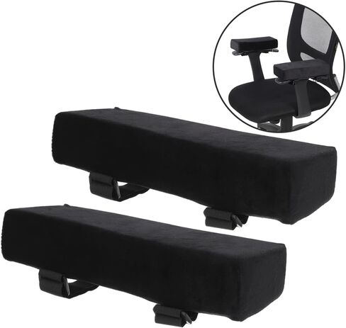 SHOWERORO 1pair Ergonomic Office Armrest Pads Comfortable Non- Cushion Covers for Chairs Height for Elbow Support for Home Gaming Desks Easy Installation in Kuwait